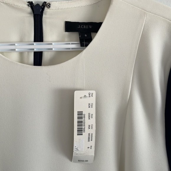 Knee length navy and white jcrew shift dress - Picture 2 of 4